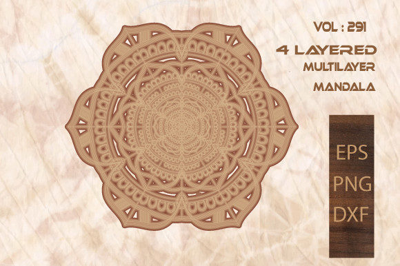3D Decorative Layered Moms Mandala SVG