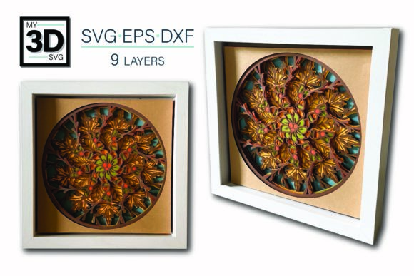 3D FALL MANDALA SVG - 3D Fall Svg
