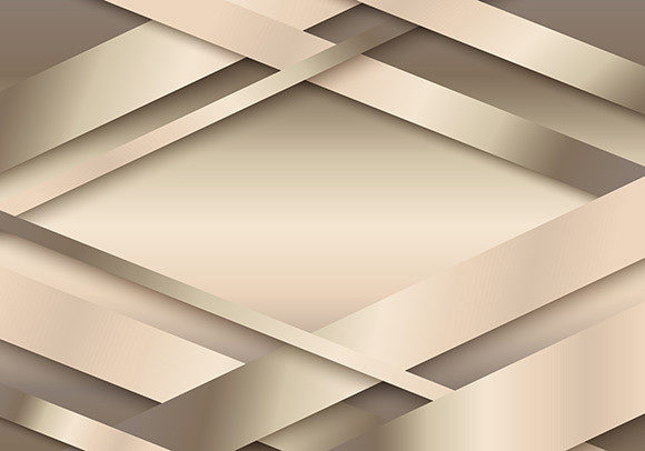 3D Golden Stripes Paper Cut Decoration
