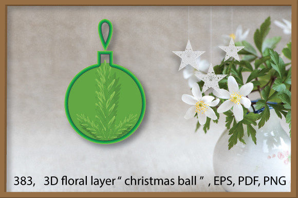 3d Multilayer Floral Christmas Ball ART