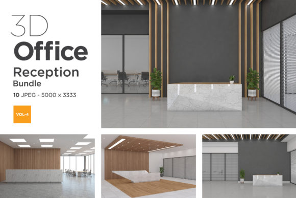 3D Office Reception Mockup Vol 4