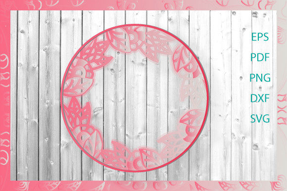 3D Pastel Floral Layer Frame SVG
