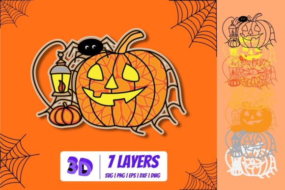 3D Pumpkin SVG