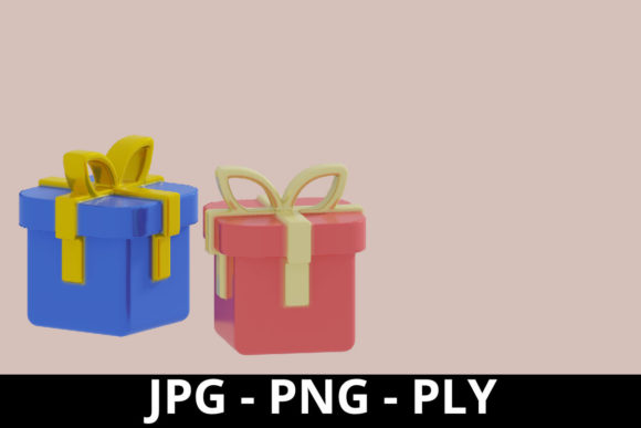 3D Rendering Cute Gift Box