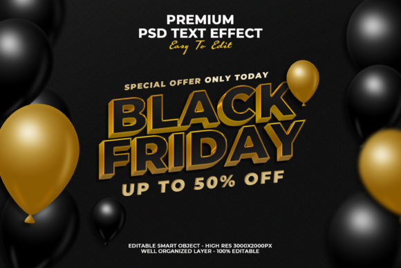Black Friday 3D Text Style Effect