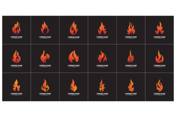 Fire Flame Logo Icon Design Template