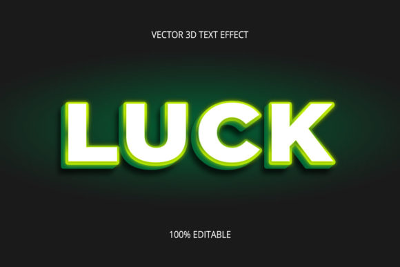 Luck 3d Text Effect